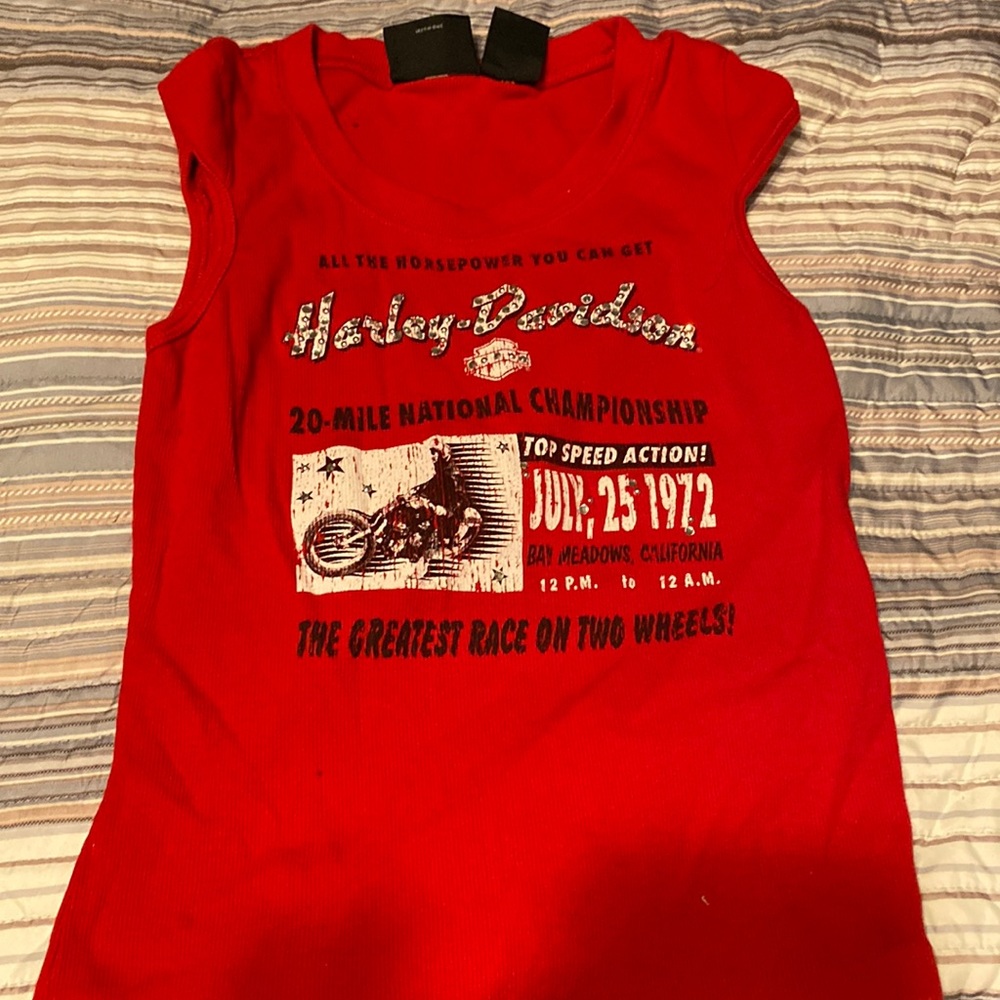 Harley Davidson capped sleeve shirt